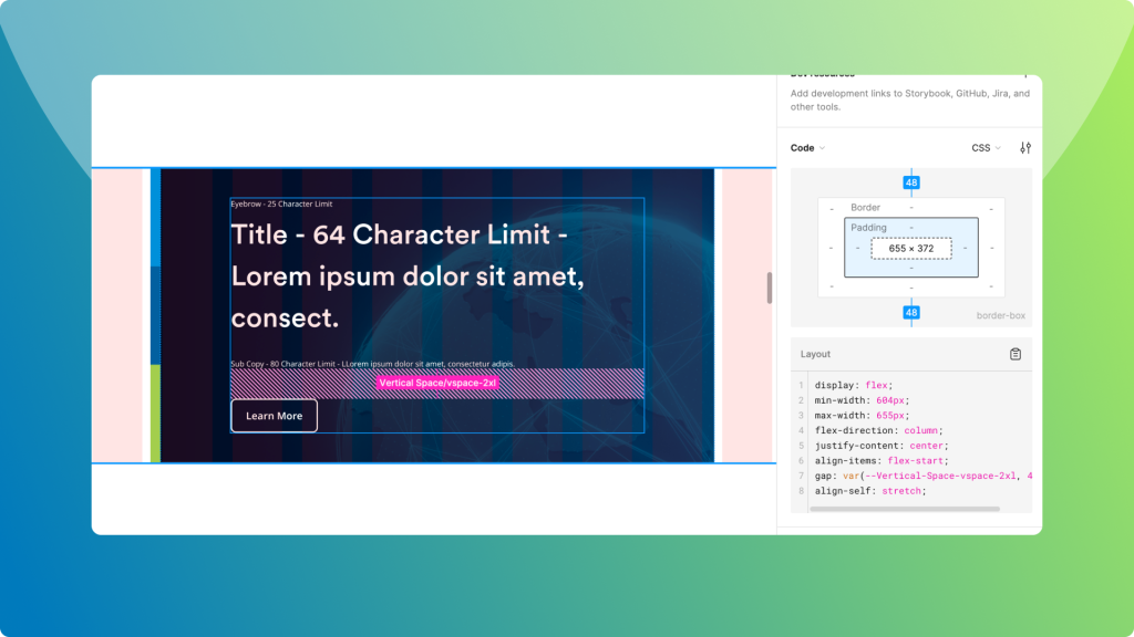 Design padding in Figma.