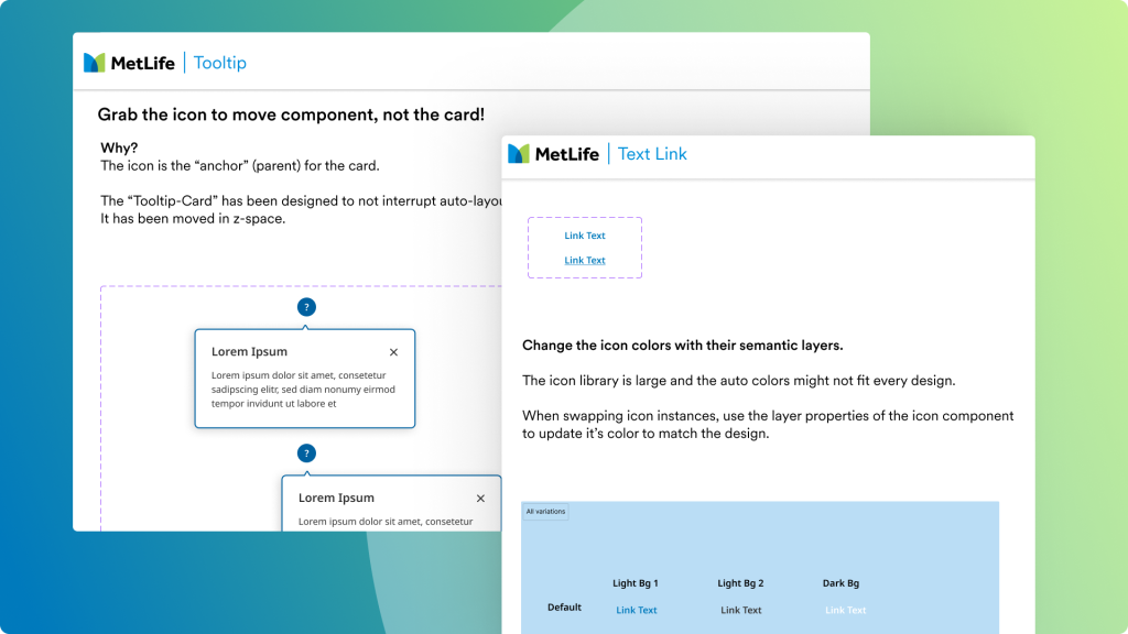 Library documentation in Figma.