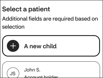 Select a patient help text.